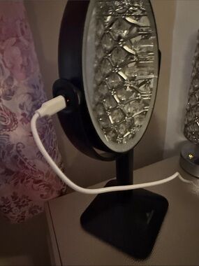 Impressions Matte Black LED Makeup Mirror Stand